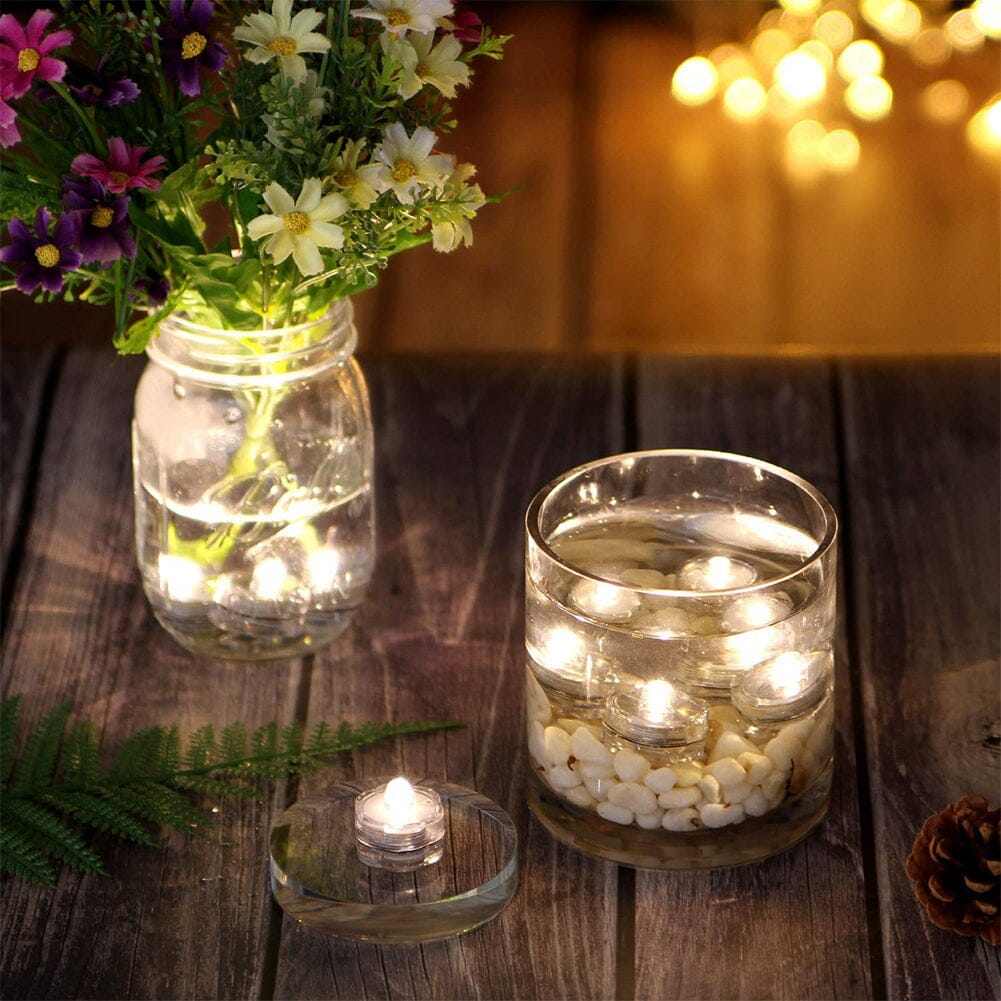 3-Pieces: Submersible LED Tea Lights Waterproof Candle Lights Indoor Lighting - DailySale