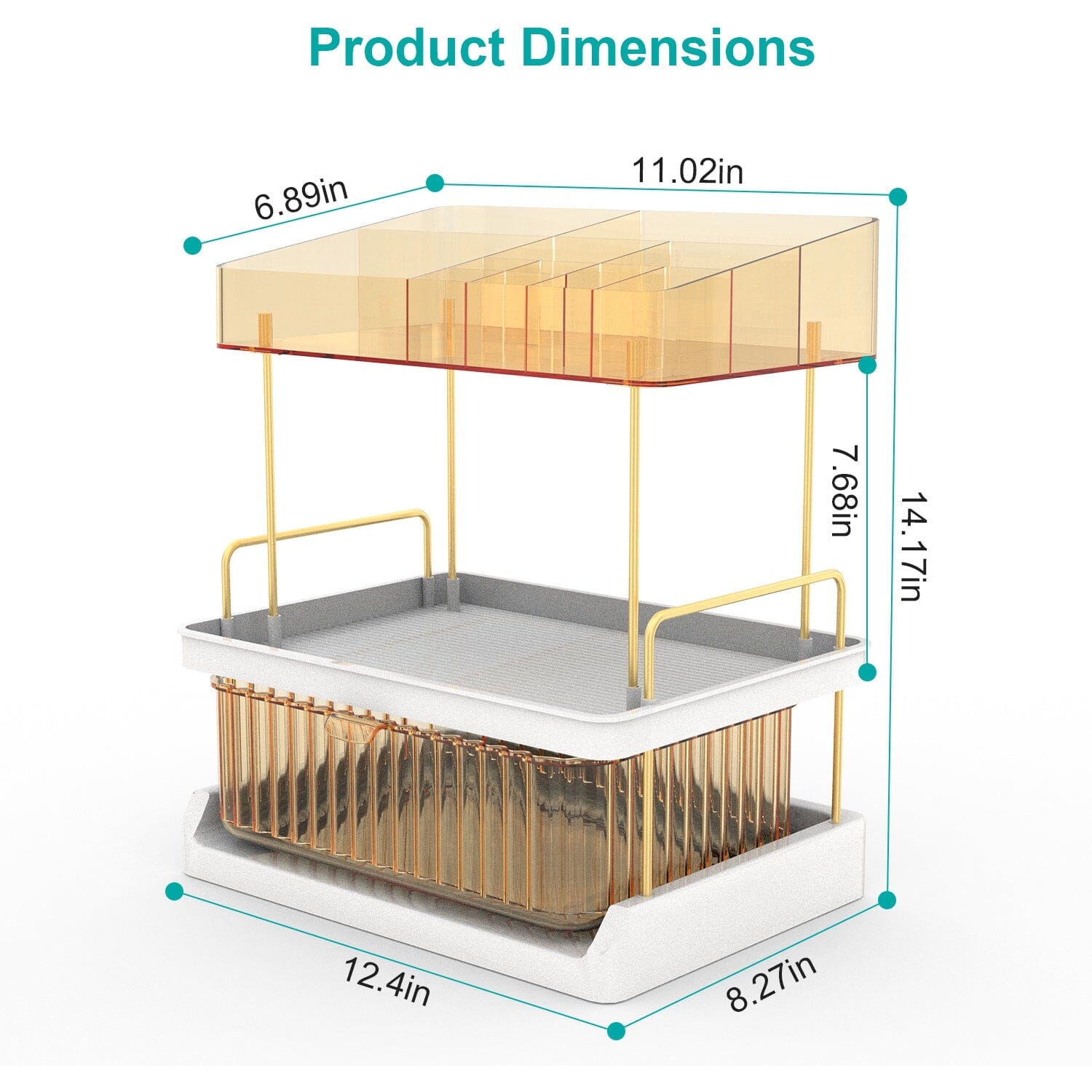 3-Tier Make Up Organizer Beauty & Personal Care - DailySale