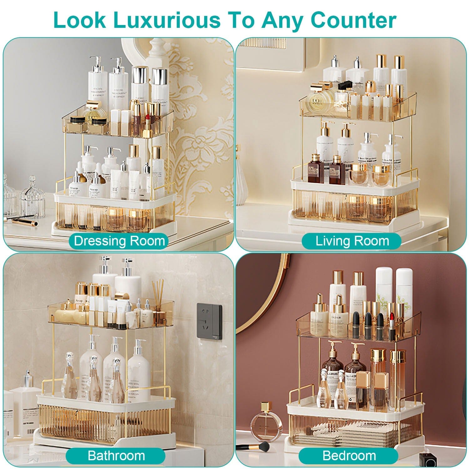 3-Tier Make Up Organizer Beauty & Personal Care - DailySale