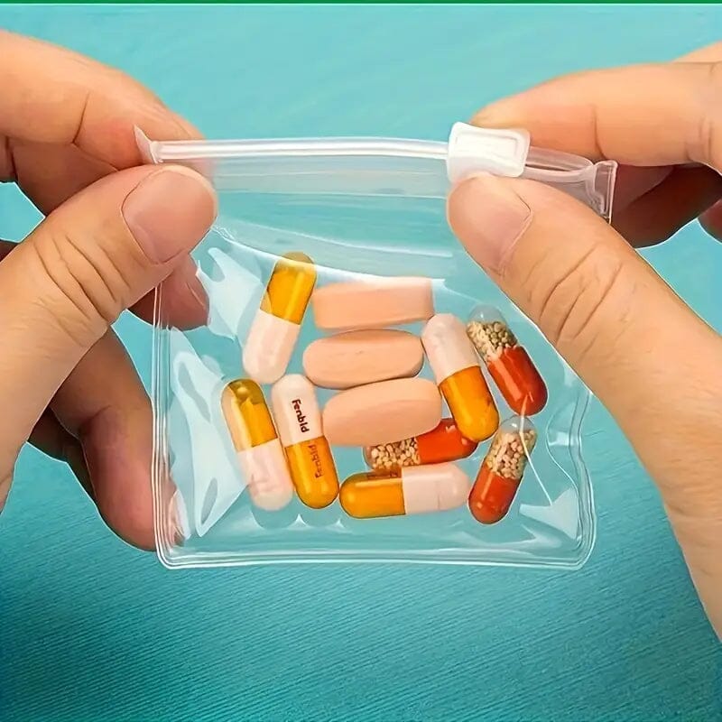 30-Pieces: Reusable Medicine Pill Bag Set Wellness - DailySale