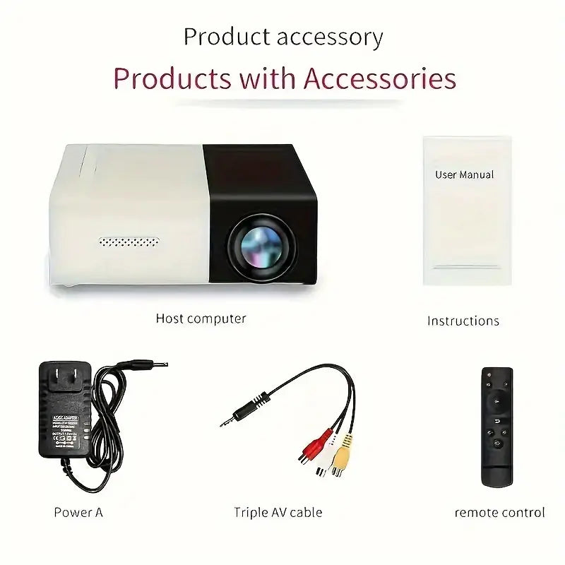 3000+ Lumens VividView Mini HD Projector TV & Video - DailySale