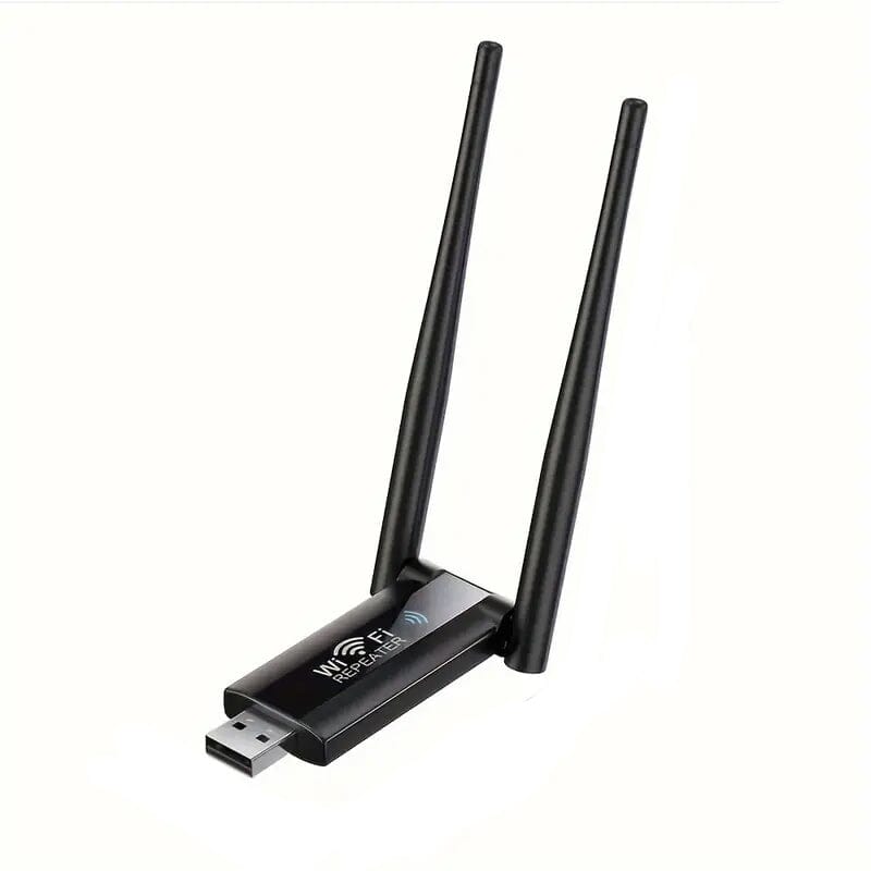 300Mbps 2.4G USB-Wireless Wifi Signal Amplifier Repeater Computer Accessories Black - DailySale