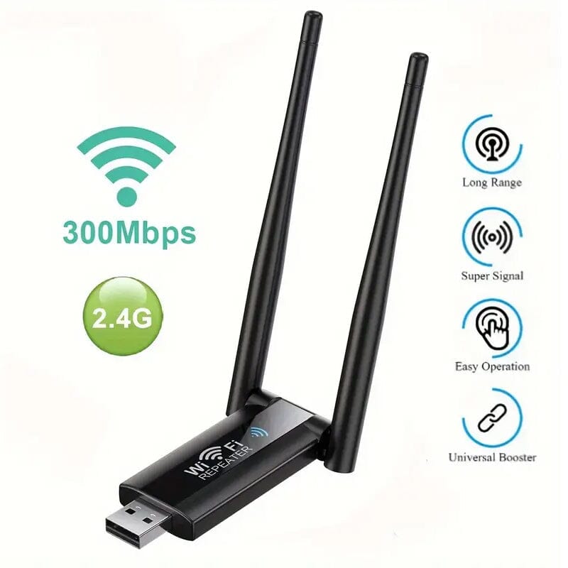 300Mbps USB Wi-Fi Repeater Computer Accessories - DailySale