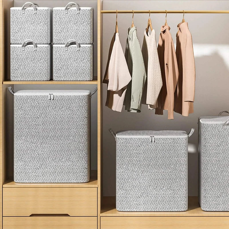30L Foldable Fabric Clothes Storage Organizer Bag with Reinforced Handle Closet & Storage - DailySale