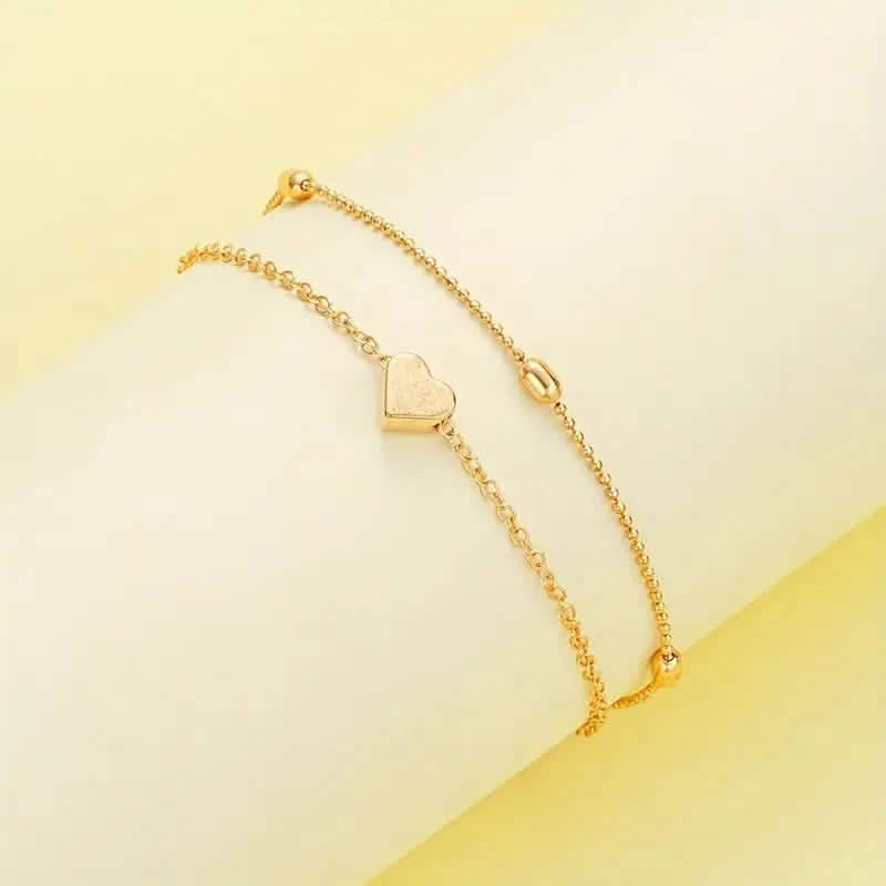 3pcs Heart Necklace & Bracelet Set for Women