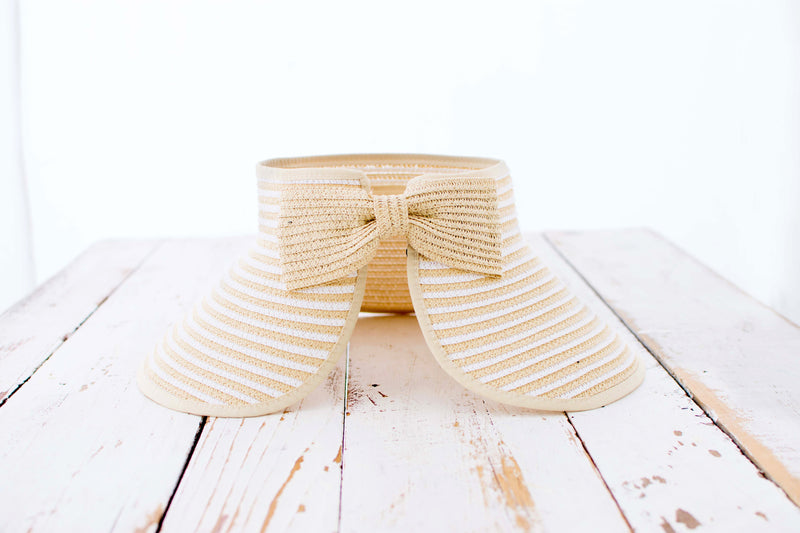 Foldable Bow Stripe Visor