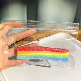 Sour Rainbow Candy Squishy | Slow Rising Candy Strip Squishy | Sensory Fidget Toy