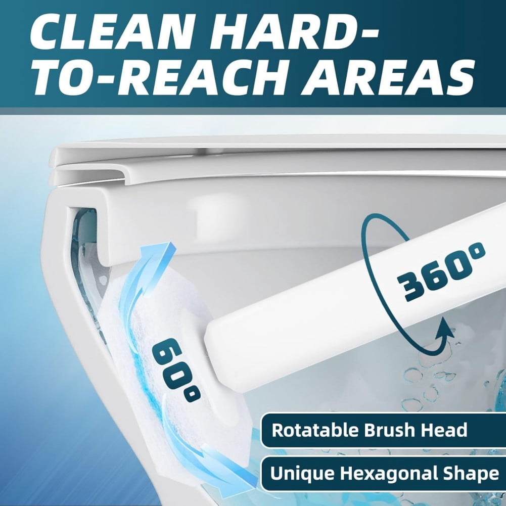 Rotating head reaching under the rim