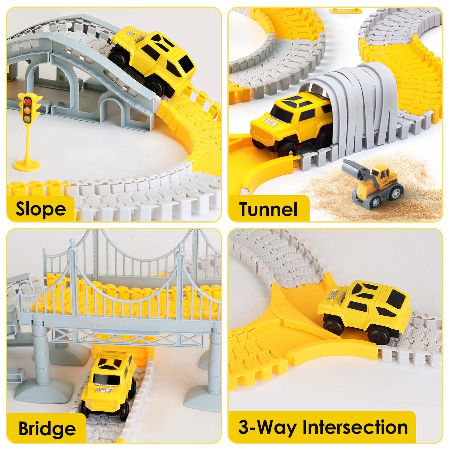 340-Piece: Construction Race Track Toy Set Toys & Games - DailySale