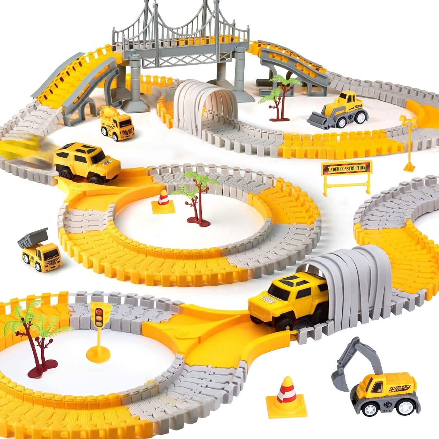 340-Piece: Construction Race Track Toy Set