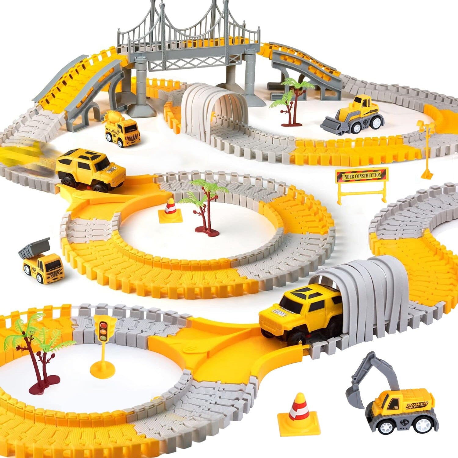 340-Piece: Construction Race Track Toy Set Toys & Games - DailySale