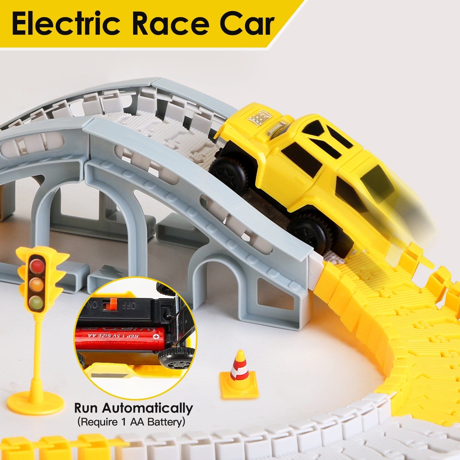 340-Piece: Construction Race Track Toy Set Toys & Games - DailySale