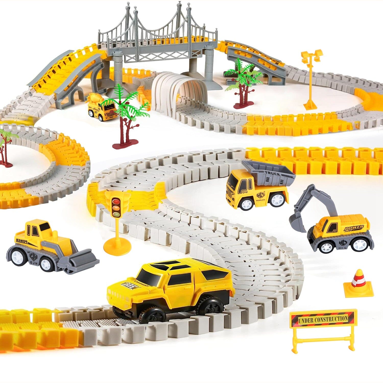 340-Piece: Construction Race Track Toy Set Toys & Games - DailySale