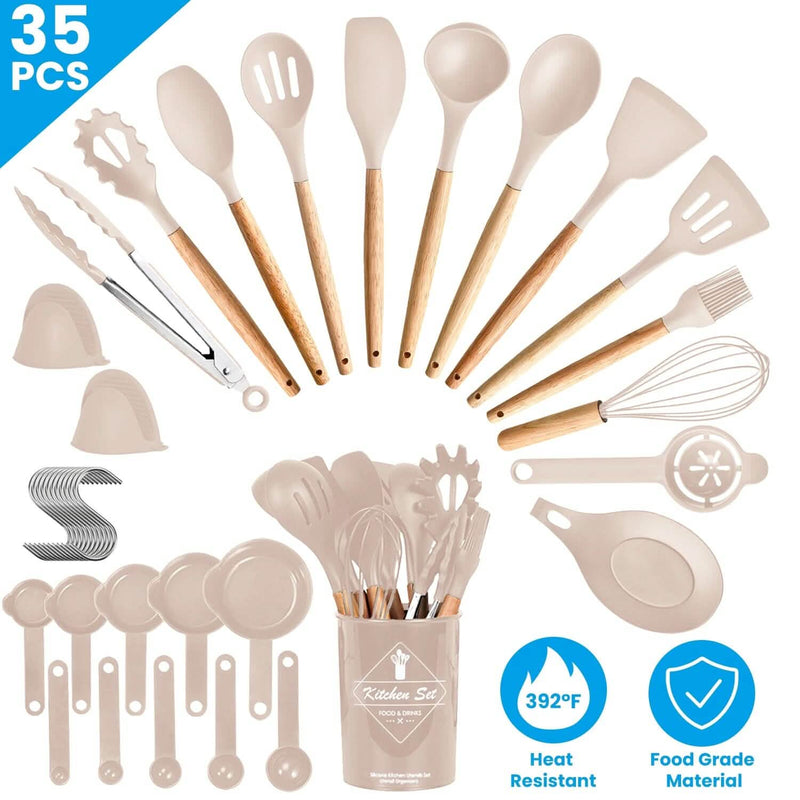 35-Pieces: Kitchen Cooking Utensils Set Kitchen Tools & Gadgets - DailySale