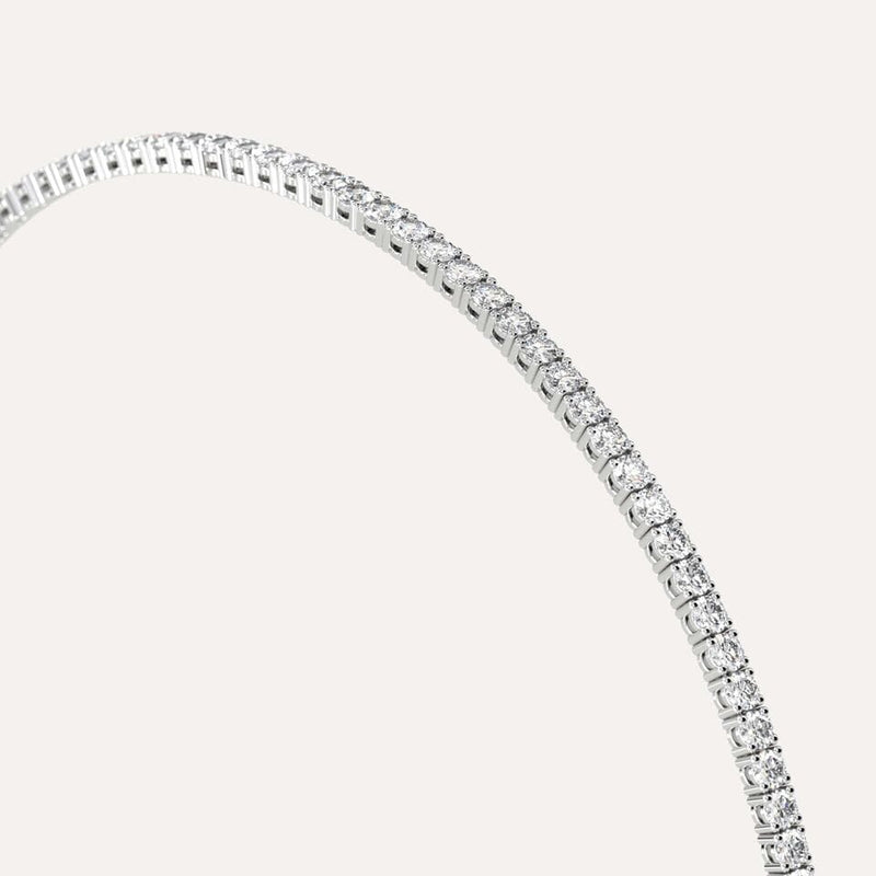 3.50ct TW Round-Cut Natural Diamond Tennis Bracelet 14K White Gold 7" Inch Bracelets - DailySale