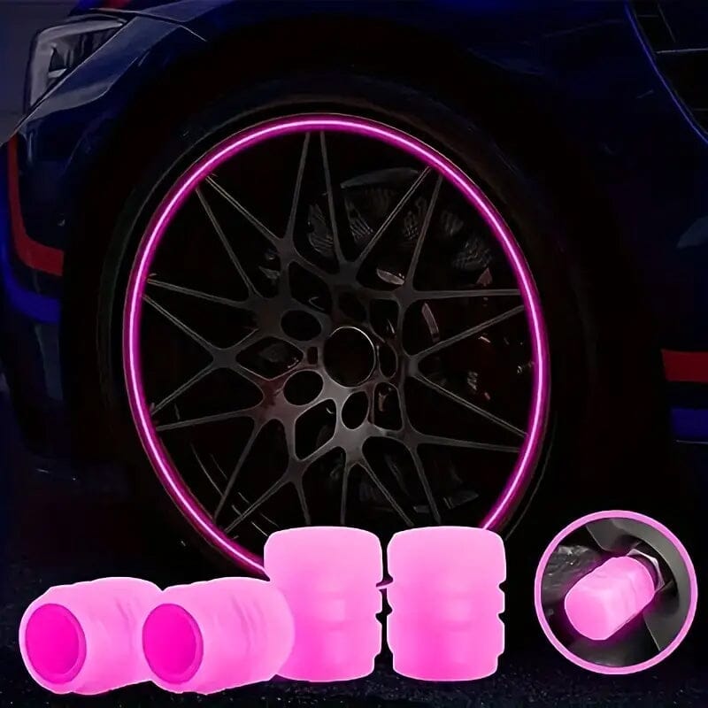 36-Pieces: Glow-in-the-Dark Car Tire Valve Cap Set Automotive - DailySale