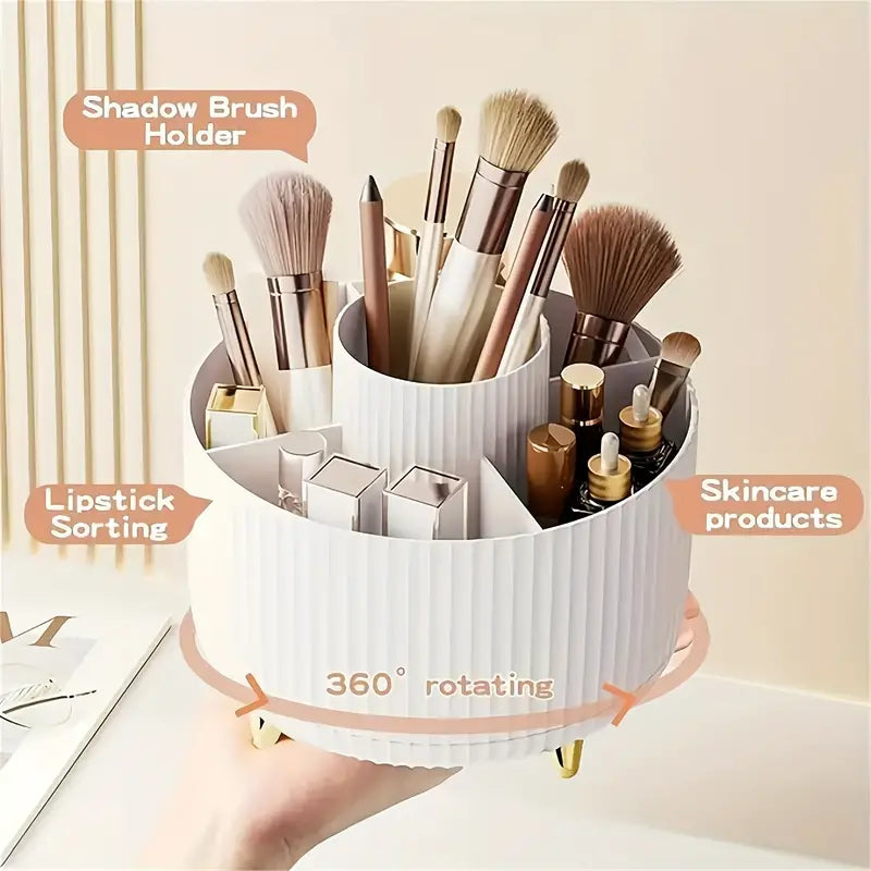 360° Rotating Makeup Organizer Holder for Brushes, Lipsticks, Skin Care & More Beauty & Personal Care - DailySale