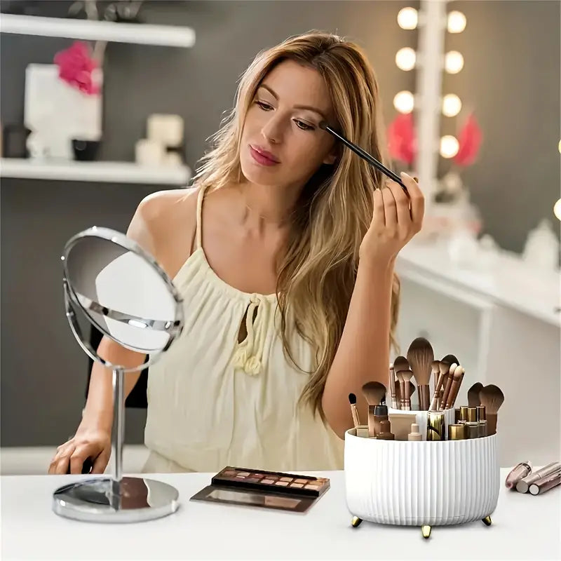 360° Rotating Makeup Organizer Holder for Brushes, Lipsticks, Skin Care & More Beauty & Personal Care - DailySale