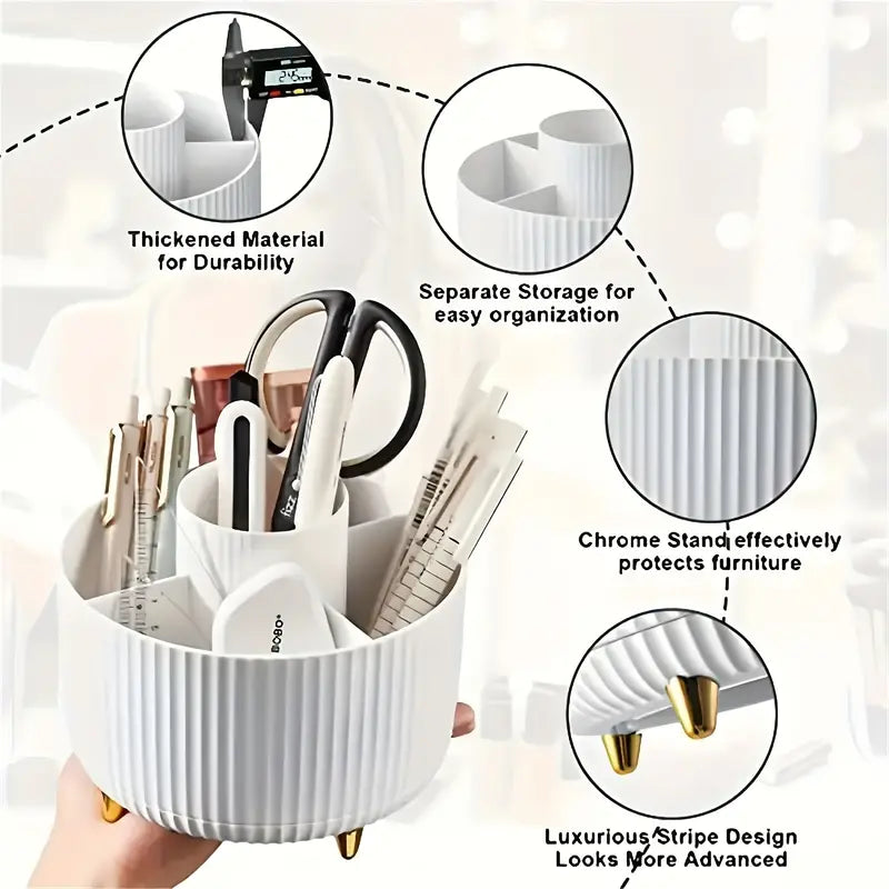 360° Rotating Makeup Organizer Holder for Brushes, Lipsticks, Skin Care & More Beauty & Personal Care - DailySale