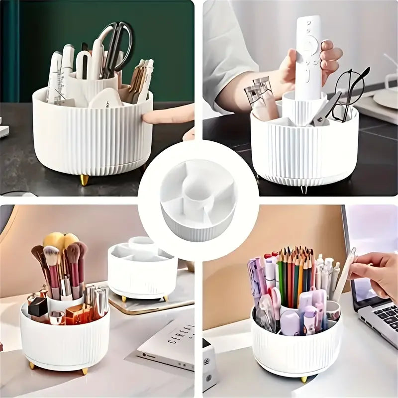 360° Rotating Makeup Organizer Holder for Brushes, Lipsticks, Skin Care & More Beauty & Personal Care - DailySale