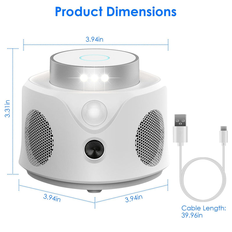 360° Ultrasonic Mice Repellent Indoor with 3 Modes 9 Strobe Lights Pest Control - DailySale