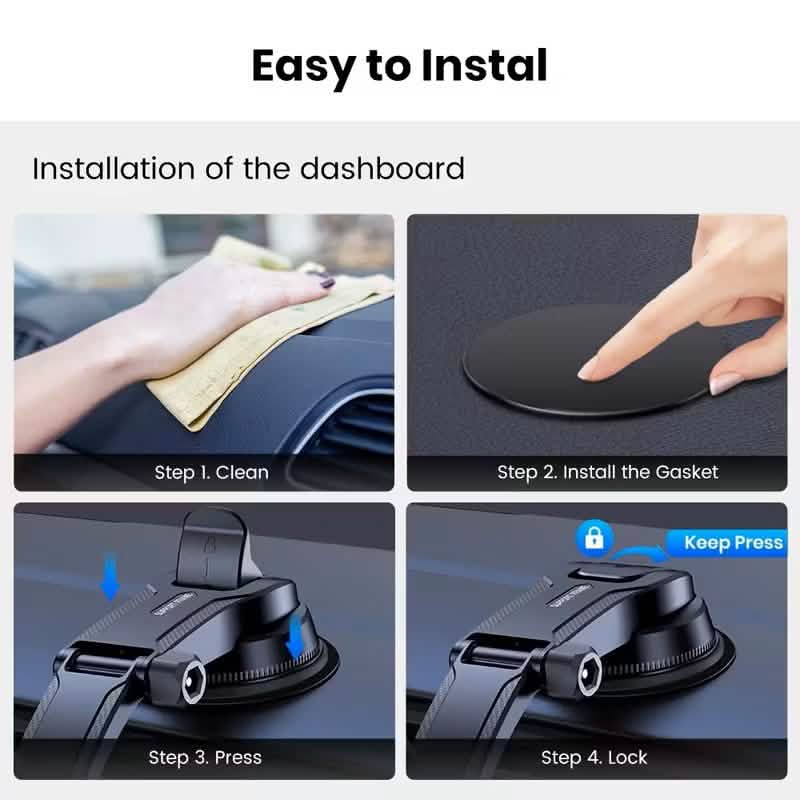 TOPK D38C Car Phone Holder – Adjustable Dashboard Mount