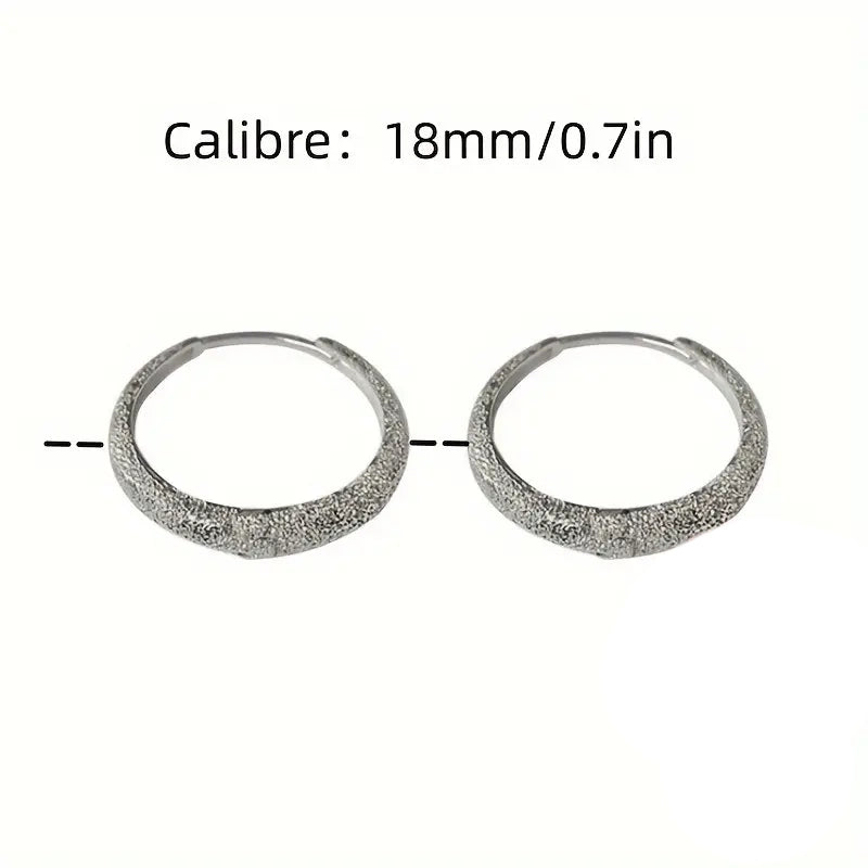 S925 Sterling Silver Sparkling Starry River Hoop Earrings