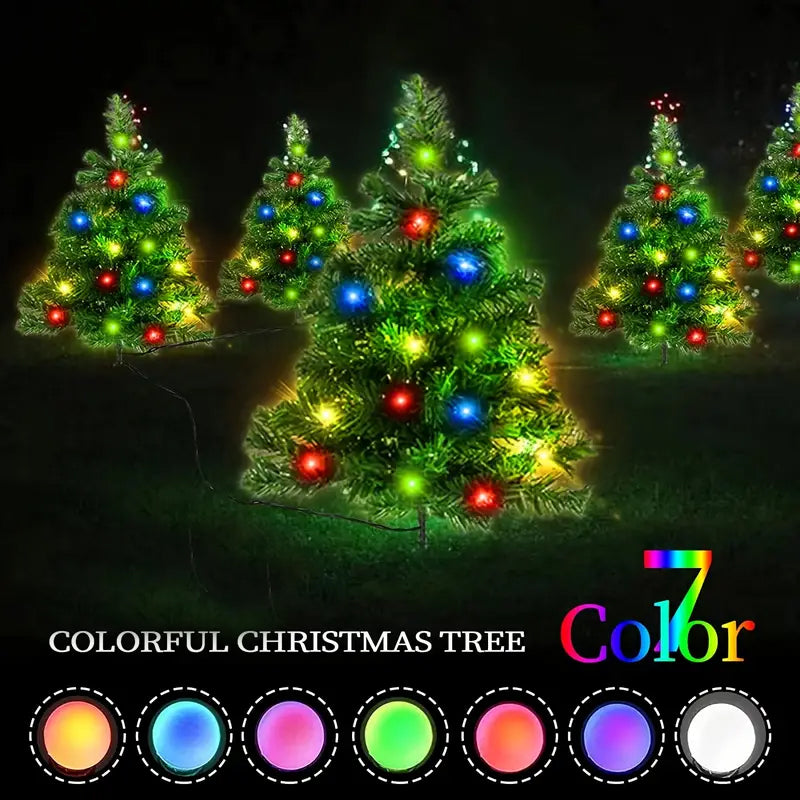 IP65 Waterproof Solar Powered Prelit Small Christmas Tree