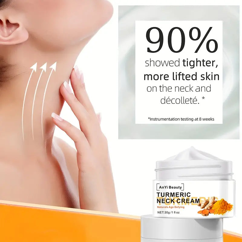 Turmeric Neck Firming Cream Facial Moisturizer with Retinol Collagen and Hyaluronic Acid