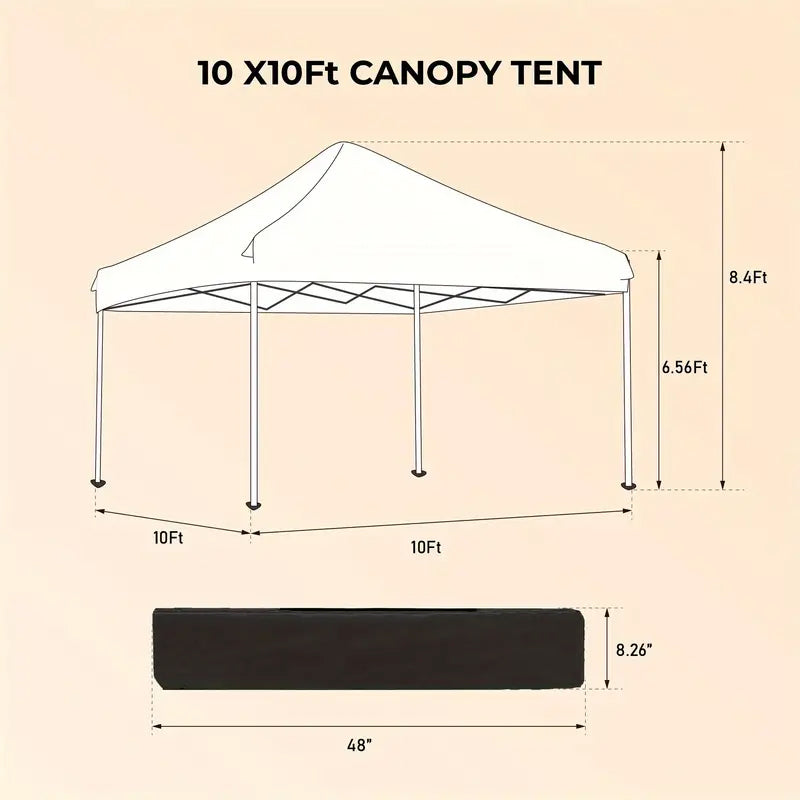 Outdoor 10X10 Ft. Pop Up Gazebo Canopy Tent with Removable Sidewall with Zipper