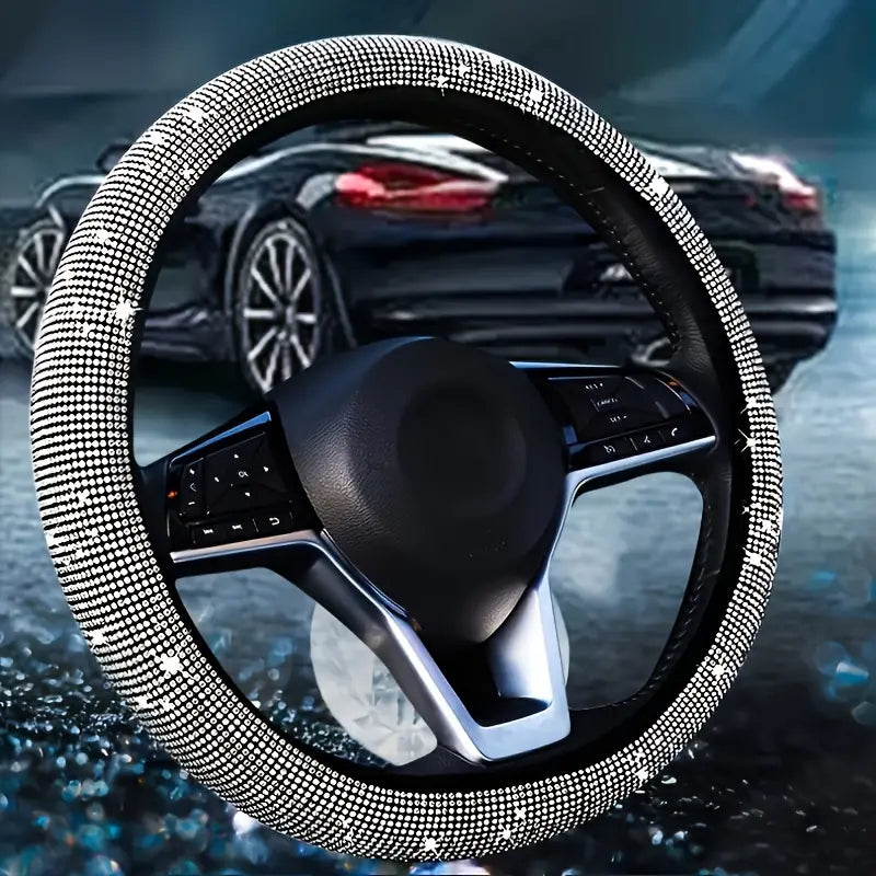 Sparkling Diamond Steering Wheel Cover