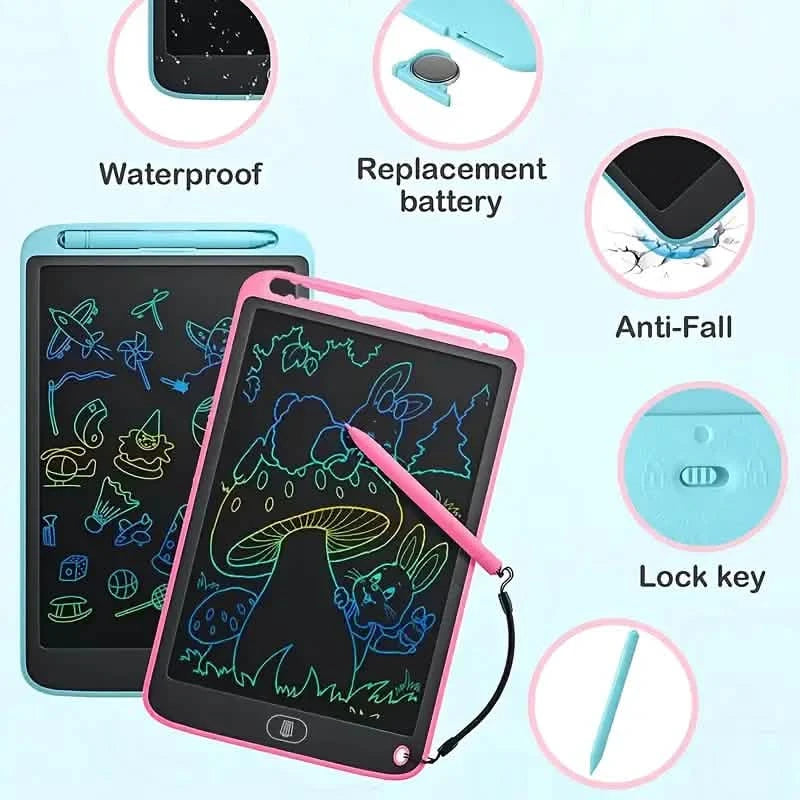 Digital LCD Writing Tablet with Stylus Pen – Reusable Wipeable Dry-Erase Doodle & Drawing Board