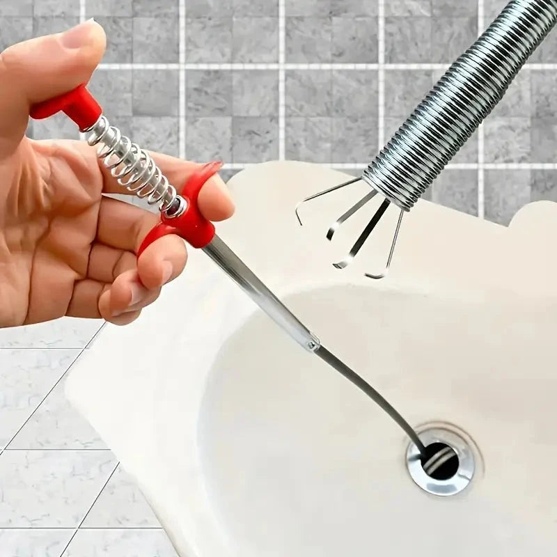 4-Claw Pipe Clog Remover, Spring Plumbing Tool for Kitchen Bathroom, Hair and Debris Catcher Kitchen Tools & Gadgets - DailySale