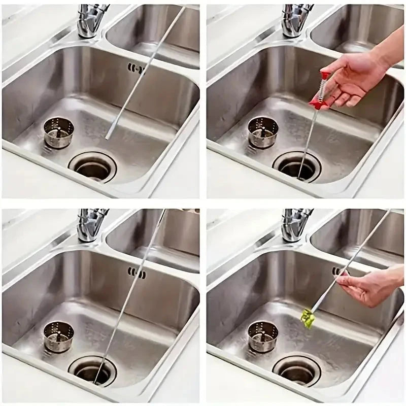 4-Claw Pipe Clog Remover, Spring Plumbing Tool for Kitchen Bathroom, Hair and Debris Catcher Kitchen Tools & Gadgets - DailySale