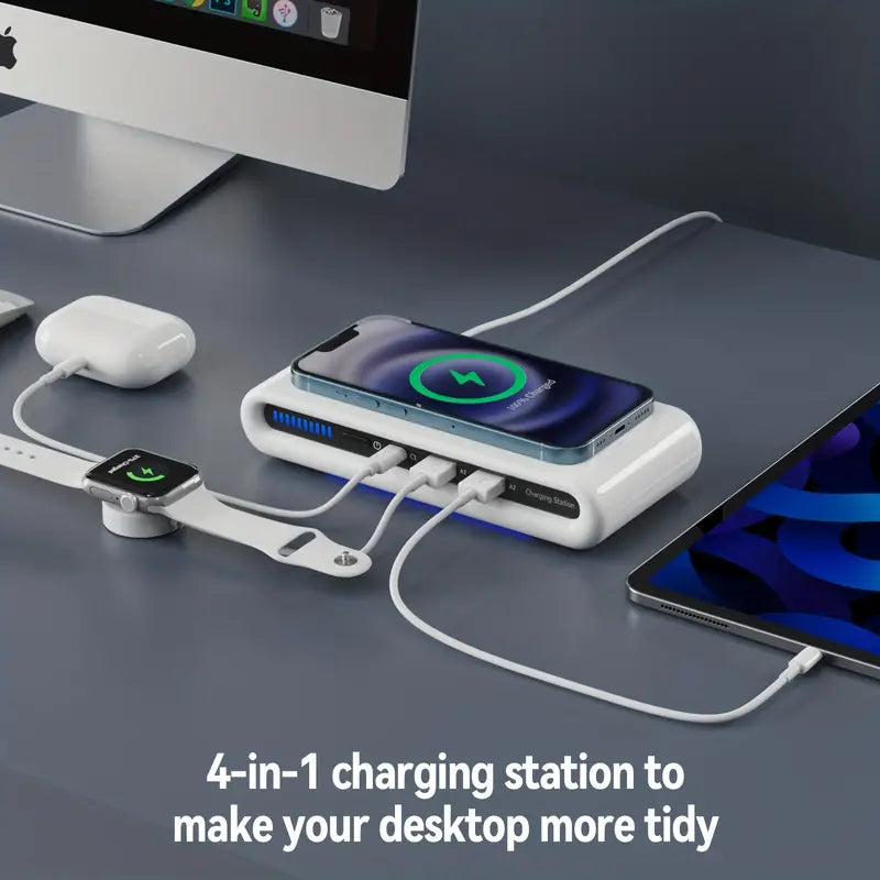 4-in-1 Charger 15W Portable Wireless Charger Mobile Accessories - DailySale