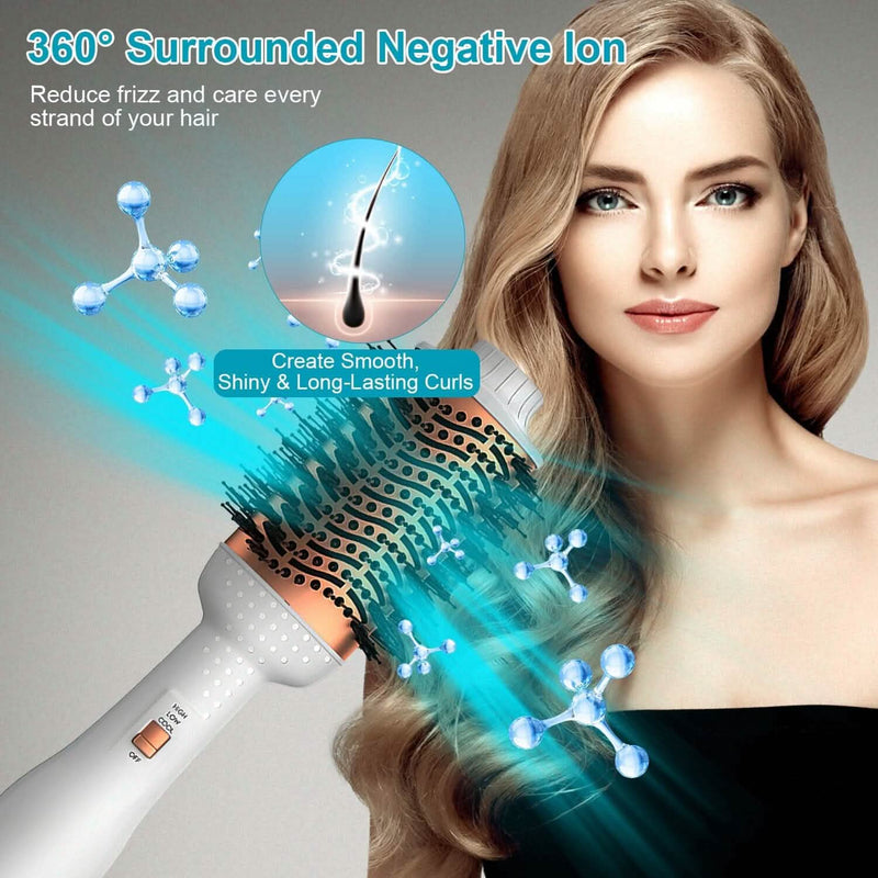 4-in-1 Hari Dryer Brush Curling Styler Volumizer Straightener Negative Ion Anti-Frizz Beauty & Personal Care - DailySale