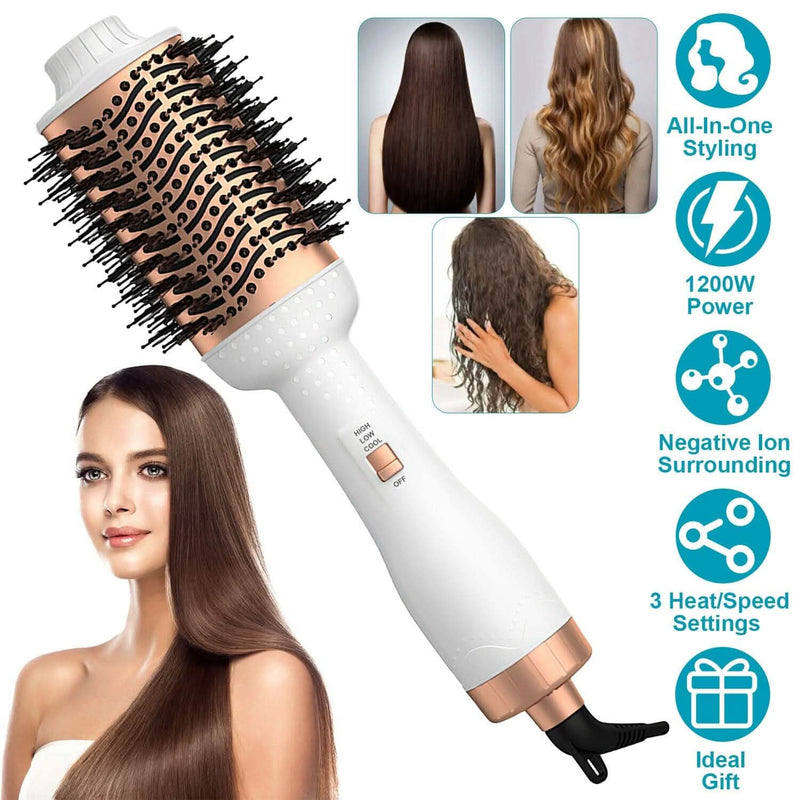 4-in-1 Hari Dryer Brush Curling Styler Volumizer Straightener Negative Ion Anti-Frizz Beauty & Personal Care - DailySale