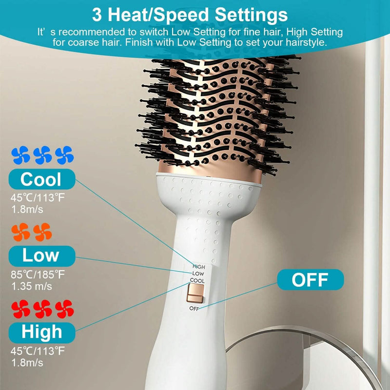 4-in-1 Hari Dryer Brush Curling Styler Volumizer Straightener Negative Ion Anti-Frizz Beauty & Personal Care - DailySale