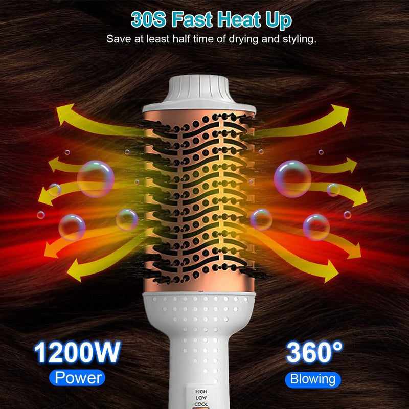 4-in-1 Hari Dryer Brush Curling Styler Volumizer Straightener Negative Ion Anti-Frizz Beauty & Personal Care - DailySale
