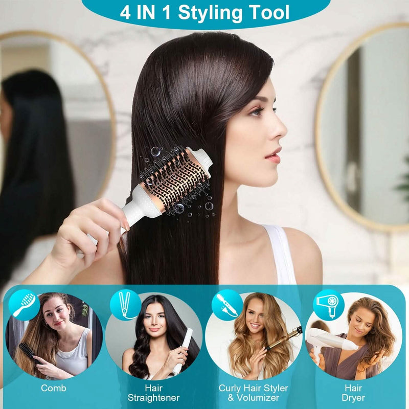 4-in-1 Hari Dryer Brush Curling Styler Volumizer Straightener Negative Ion Anti-Frizz Beauty & Personal Care - DailySale