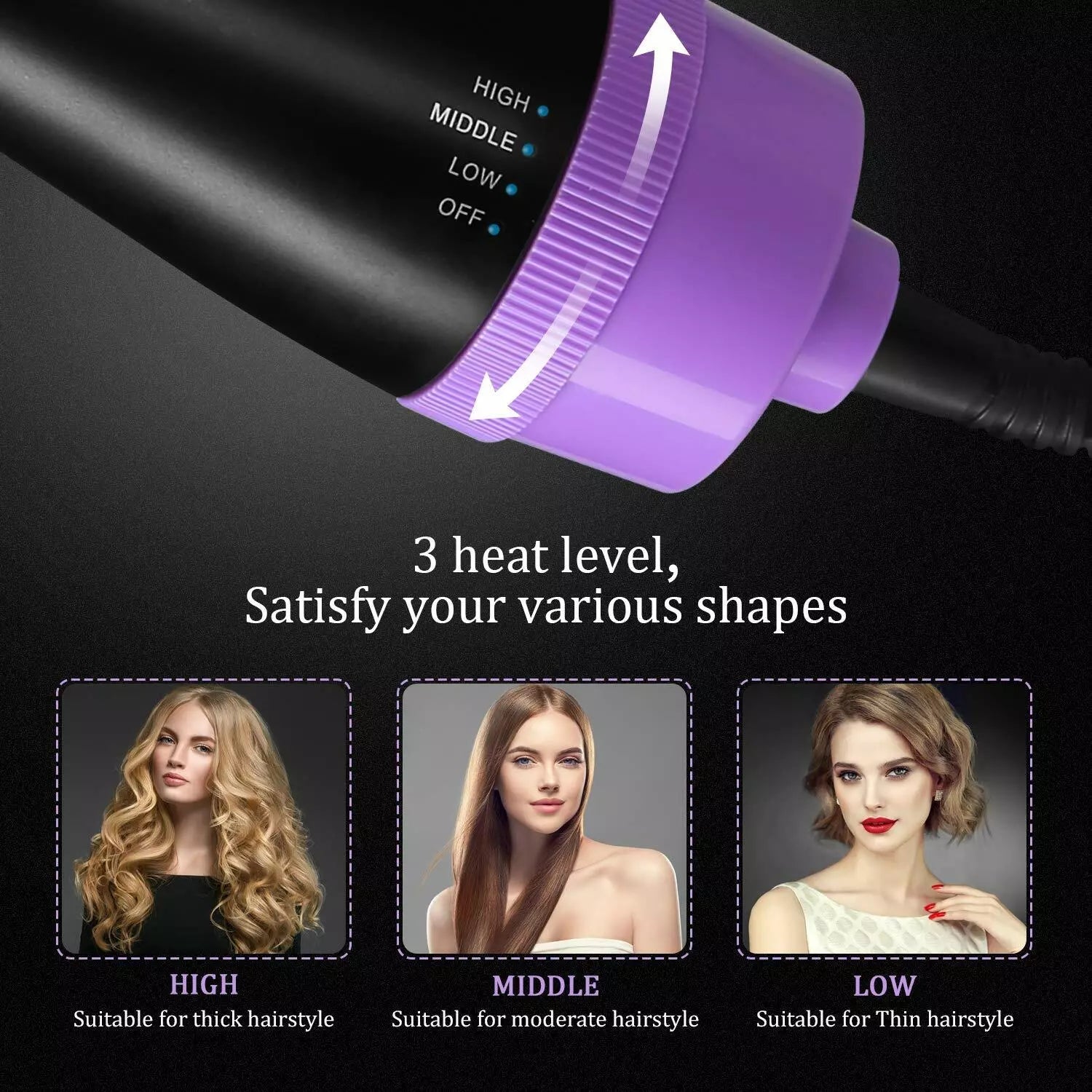 4-in-1 Negative Ion Hot Hair Dryer Brush, ASOGO One Step Hair Dryer & Volumizer Beauty & Personal Care - DailySale