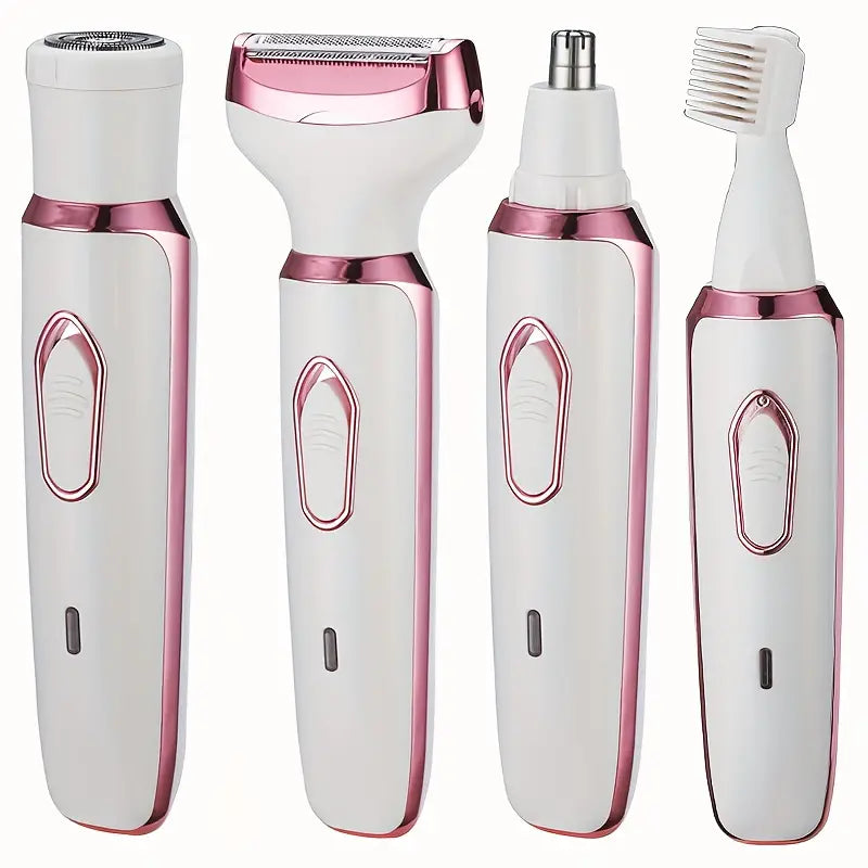 4-in-1 Silky-Smooth Electric Shaver for Women - Wet/Dry, USB Rechargeable & Portable for Full Body Use Beauty & Personal Care - DailySale