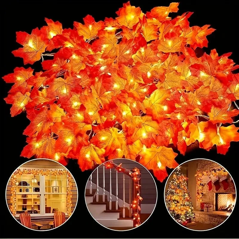 4-Pack: 2M 20LED Fall Garland Fall Decorations LED String & Fairy Lights - DailySale