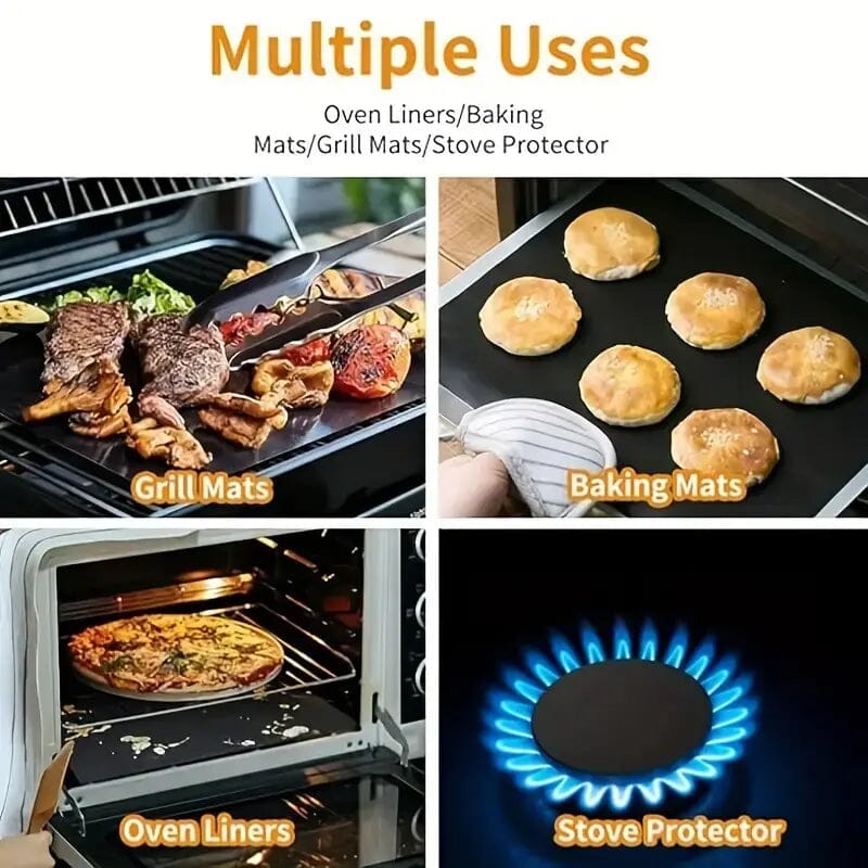 4-Pack: Non-Stick Reusable Oven Liners Kitchen Tools & Gadgets - DailySale