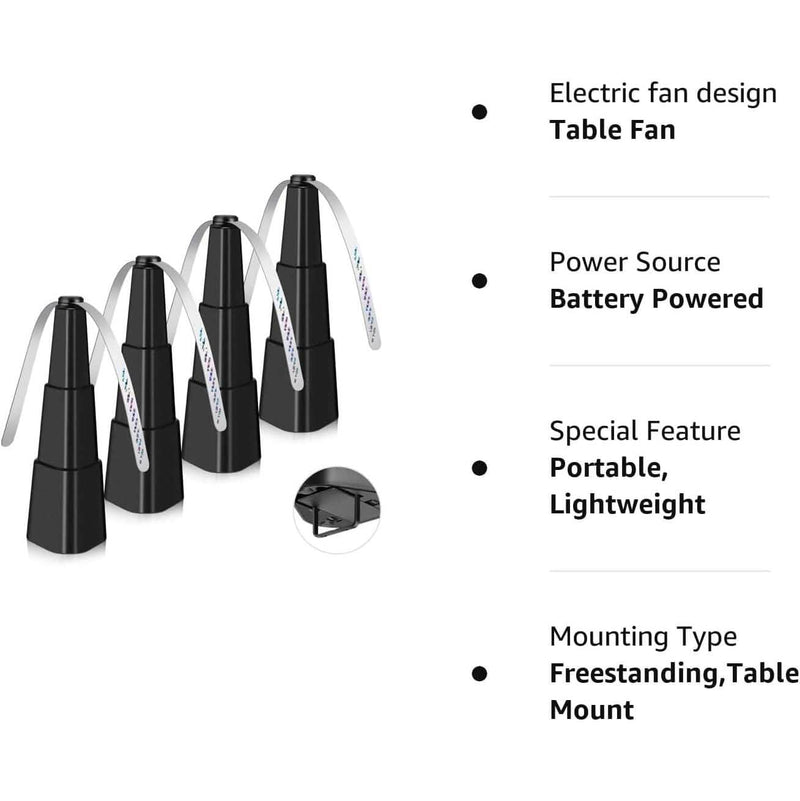 4-Pack: Portable Table Top Fly Fan Fly Spinner with Holographic Blades Pest Control - DailySale