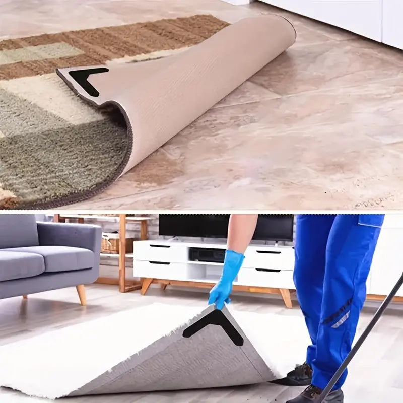 4-Pack: Reusable Non-Slip Carpet Rug Stickers Everything Else - DailySale