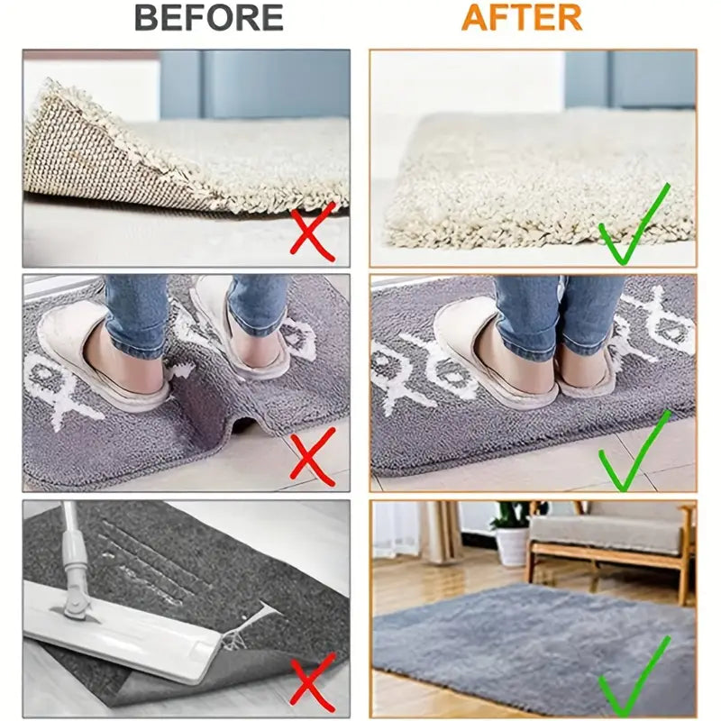 4-Pack: Reusable Non-Slip Carpet Rug Stickers Everything Else - DailySale