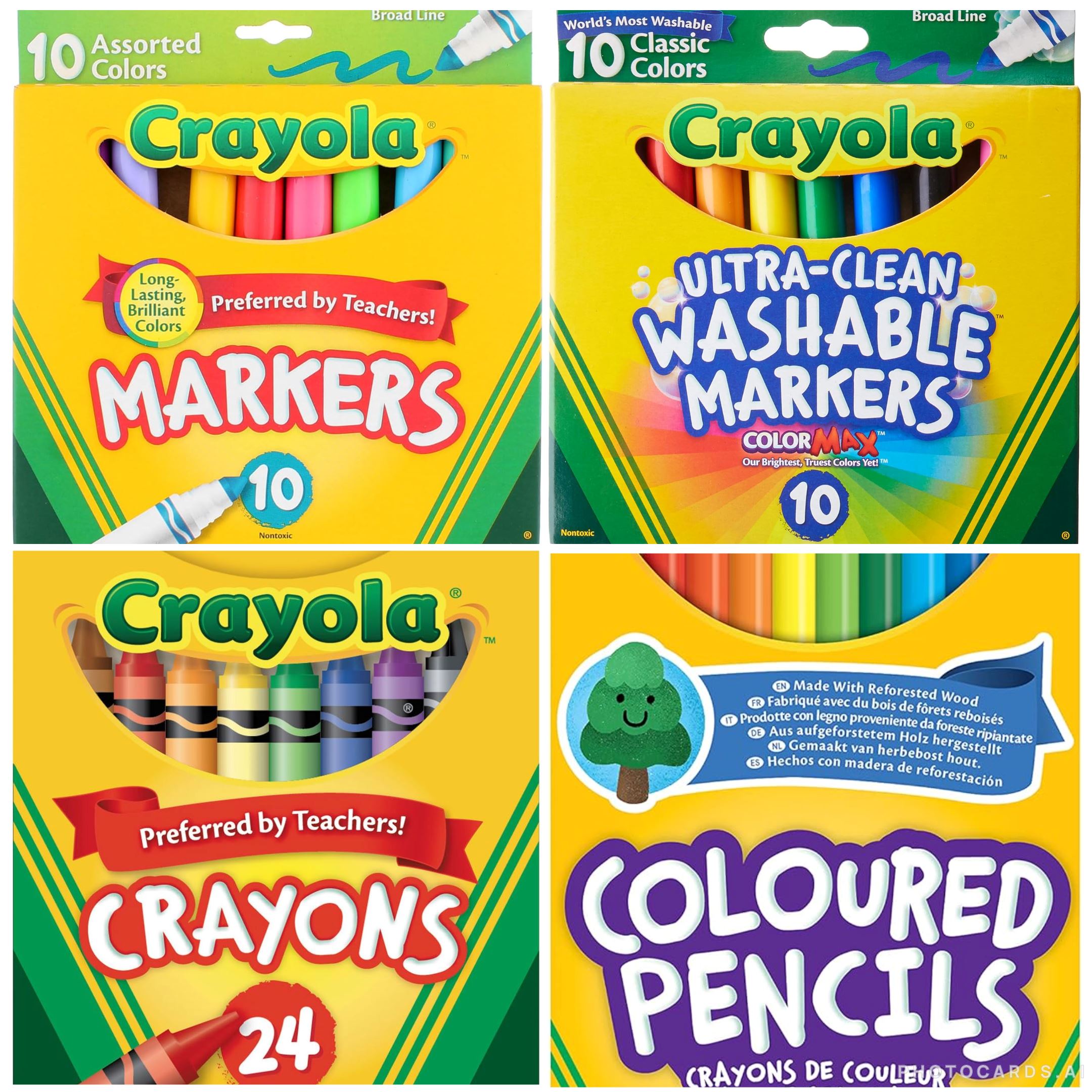 4-Packs: Crayola Assorted Style Marker Crayon Color Pencil Arts & Crafts - DailySale