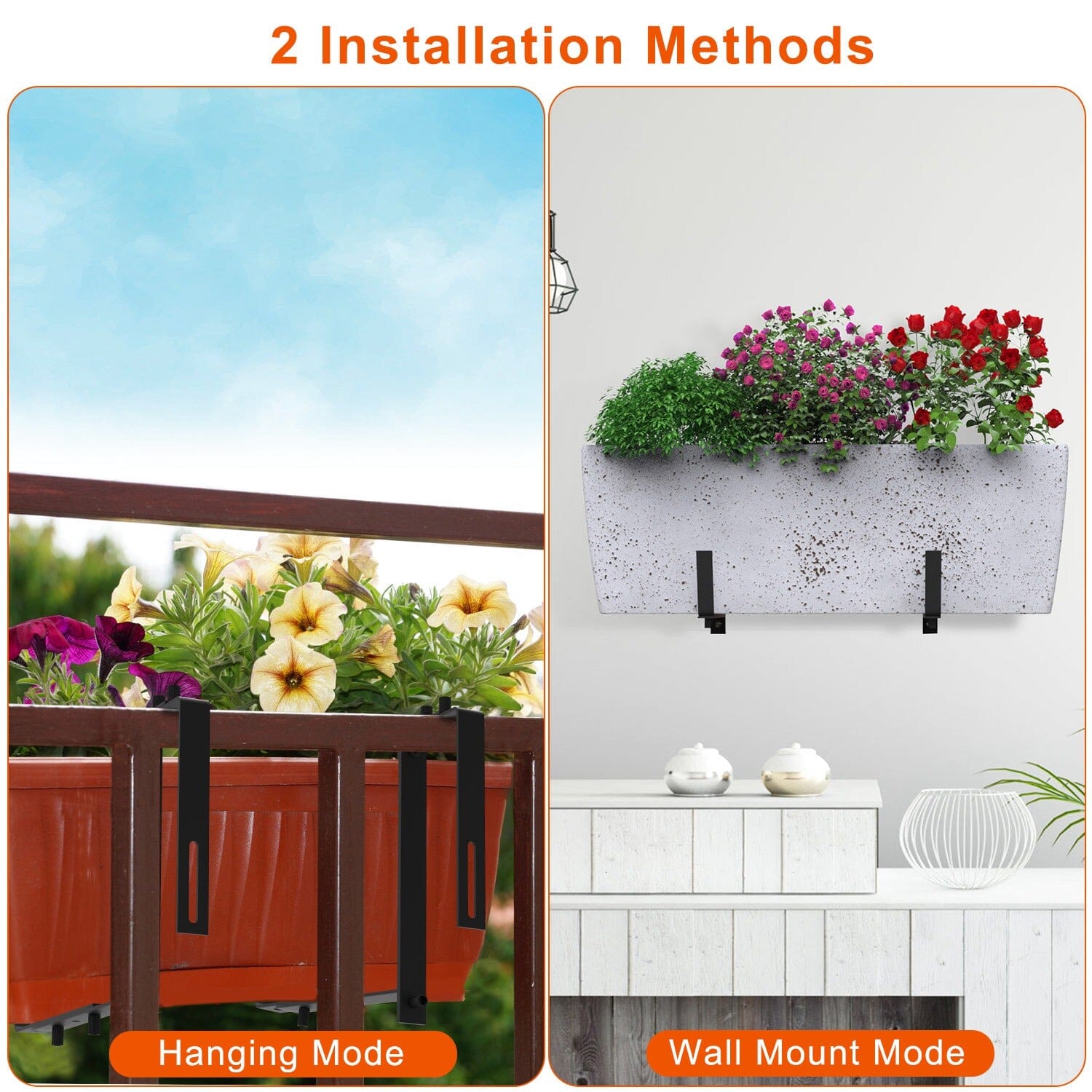 4-Piece: Adjustable Planter Box Brackets Garden & Patio - DailySale