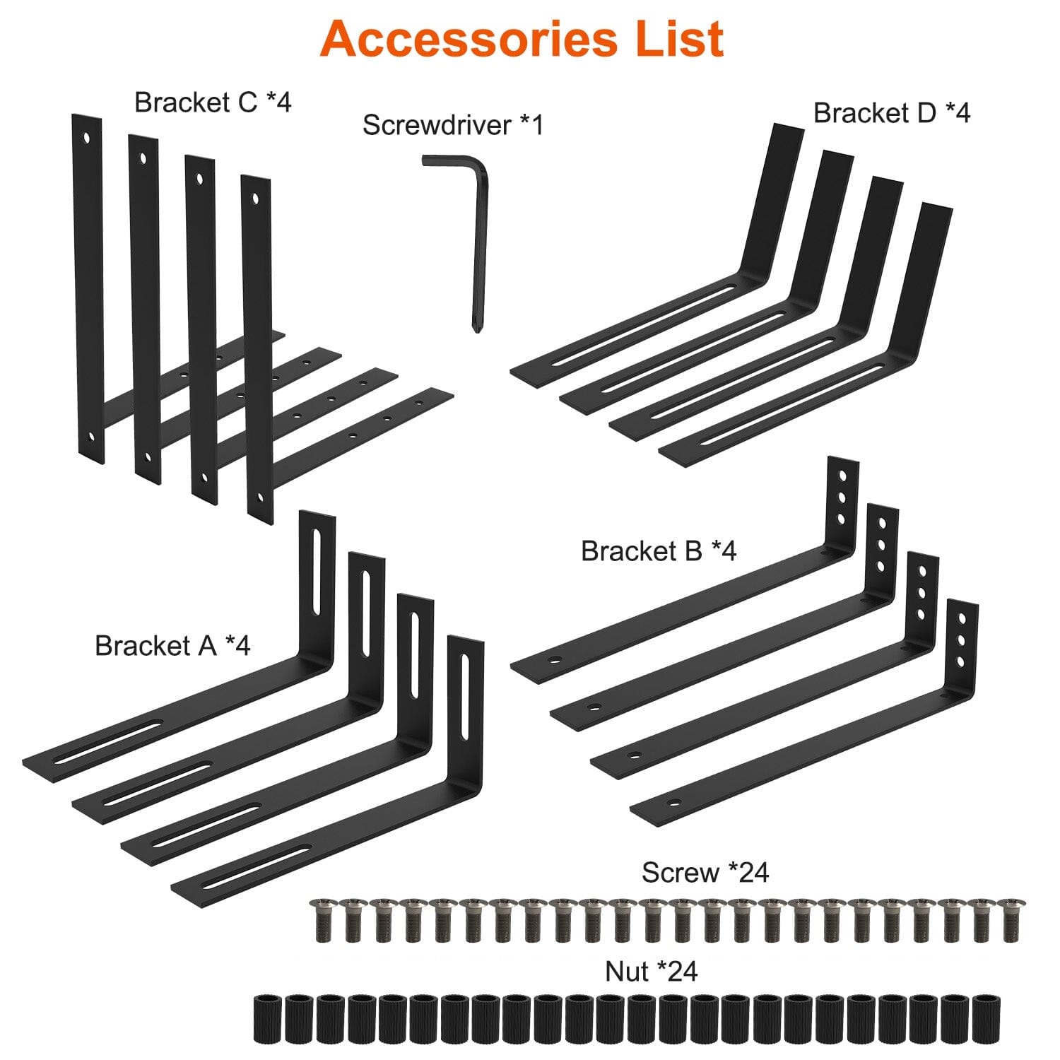 4-Piece: Adjustable Planter Box Brackets Garden & Patio - DailySale